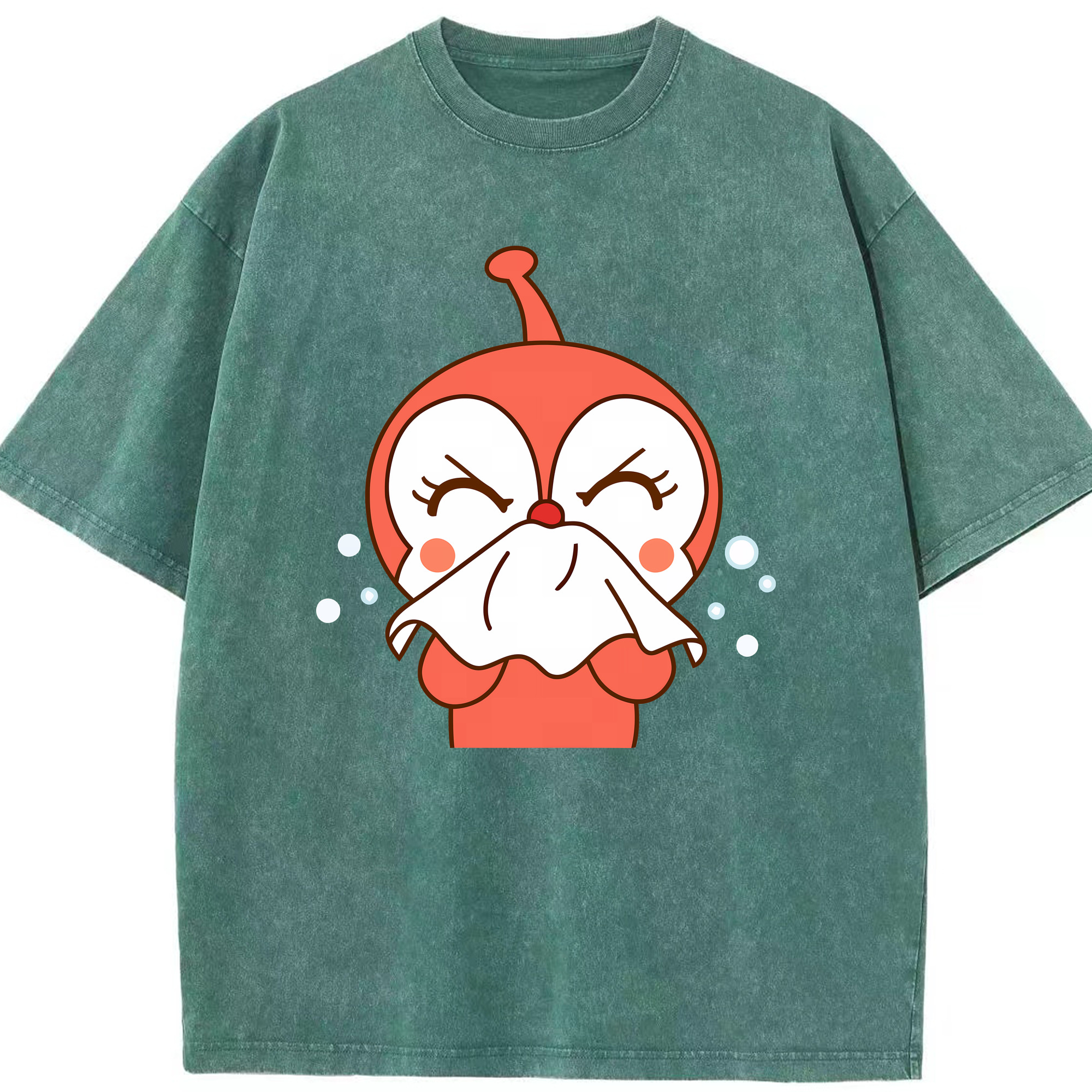 （画像用） アンパンマン Anpanman 綿100% ヴィンテージ風 半袖Tシャツ（フロントプリント）